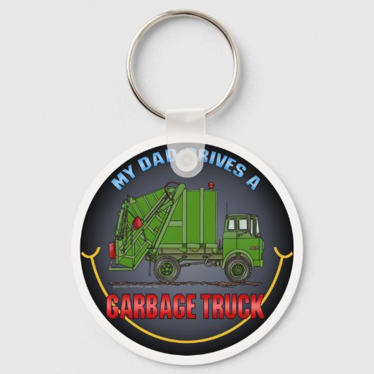 Porte-clés Mon Père Conduit Un Porte - clé Vert Chariot (Recto)