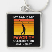 Porte-clés Mon Père Est Mon Golfeur Préféré Par Par Par Nom P (Devant)