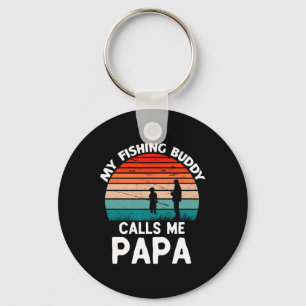 Porte-clés Mon pote de pêche m'appelle Papa Rétro Vintage Gra