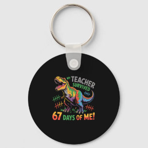Porte-clés Mon professeur a survécu 67 jours d'école 67 Meme