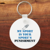 Porte-clés Mon sport est votre punition sportive - piste (Recto)