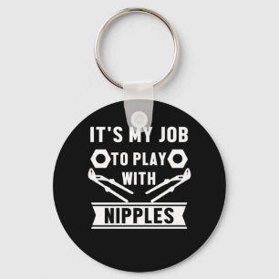 Porte-clés Mon Travail Jouer Avec Les Pommes De Pomme Plumber