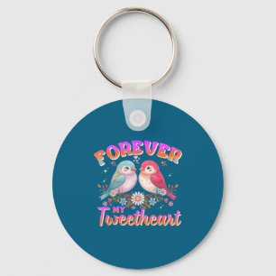 Porte-clés Mon Tweetheart pour toujours la Saint-Valentin Amo