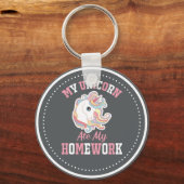 Porte-clés Mon Unicorne A Mangé Mes Devoirs (Recto)