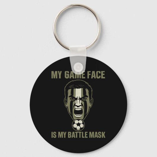 Porte-clés Mon Visage De Jeu Est Mon Masque De Ttle Camo Fan  (Recto)
