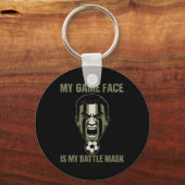 Porte-clés Mon Visage De Jeu Est Mon Masque De Ttle Camo Fan  (Recto)