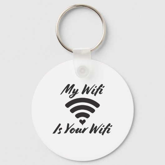Porte-clés Mon wifi est votre wifi (Recto)