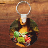 Porte-clés Mona Lisa aime les légumes (Recto)