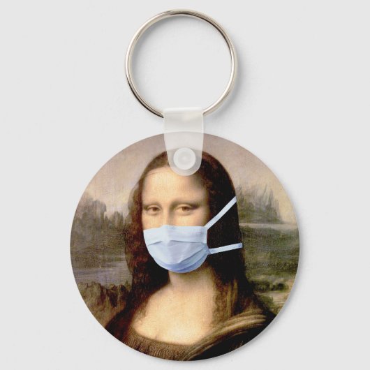 Porte-clés Mona Lisa avec Masque Da Vinci Sillonnant Les Arts (Recto)