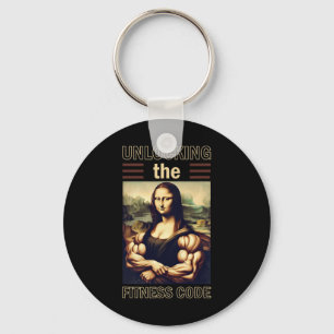 Porte-clés Mona Lisa Bodybuilding Muscle Gym Poids Wo