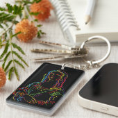 Porte-clés Mona Lisa en Abstrait (Devant droit)