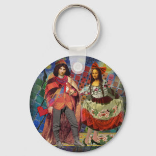 Porte-clés Mona Lisa en amour