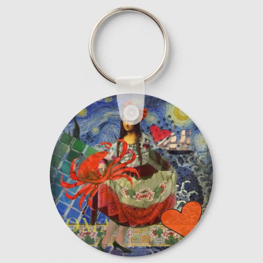Porte-clés Mona Lisa et crabe (Recto)