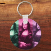 Porte-clés Mona Lisa Rose vert violet (Recto)