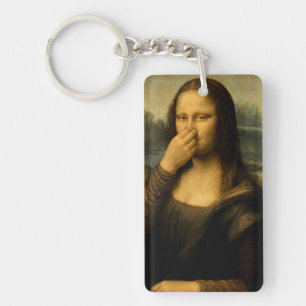 Porte-clés Mona Lisa se tenant le nez n°2