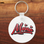Porte-clés Mona red Heart Graffiti (Recto)