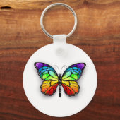Porte-clés Monarque papillon arc-en-ciel (Recto)