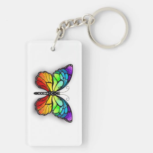 Porte-clés Monarque papillon arc-en-ciel (Dos)