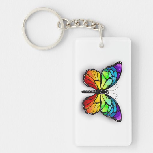 Porte-clés Monarque papillon arc-en-ciel (Devant)