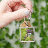 Porte-clés Monarque papillon sur Buddleia pourpre (main)