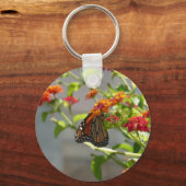 Porte-clés Monarque papillon sur Buddleia rouge (Recto)