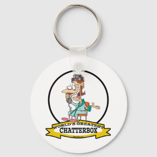 PORTE-CLÉS MONDE LE PLUS GRAND CHATTERBOX WOMEN CARTOON