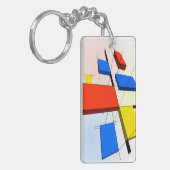 Porte-clés Mondrian a inspiré 3D (Devant gauche)