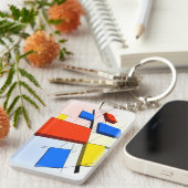 Porte-clés Mondrian a inspiré 3D (Devant droit)