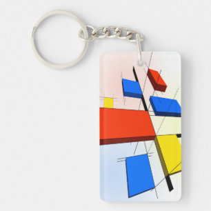 Porte-clés Mondrian a inspiré 3D
