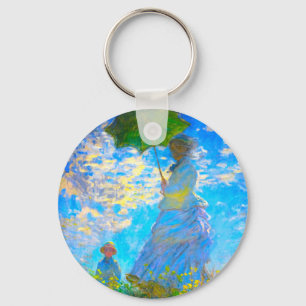 Porte-clés Monet Woman avec un parasol