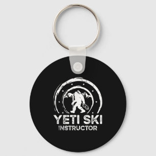 Porte-clés Moniteur de ski Yeti Sasquatch pour une femme skie