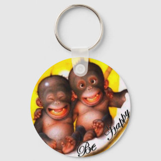 Porte-clés Monkey Be Happy