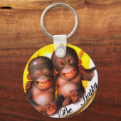 Porte-clés Monkey Be Happy (Recto)