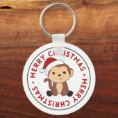 Porte-clés Monkey Christmas Snow Winter Animals Monkeys Keych (Recto)