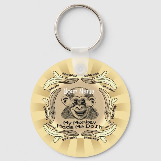 Porte-clés Monkey M'A Fait Le Faire (Recto)