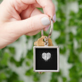 Porte-clés Monochrome Squelette Main Avec Coeur Classique (main)