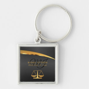 Porte-clés Monogram Attorney at Law - Black and Gold