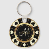 Porte-clés Monogram Black, Cream Ivory and Gold Las Vegas (Recto)