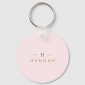 Porte-clés Monogram Blush | Elegant Gold Minimum (Verso)