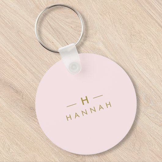 Porte-clés Monogram Blush | Elegant Gold Minimum