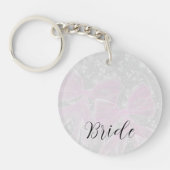 Porte-clés Monogram Coquette Pink sheer bows- Brides  (Devant)