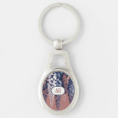 Porte-clés Monogram Marine Rose Wisteria Élégance (Devant)
