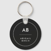 Porte-clés Monogram Modern Minimum Black and White (Recto)