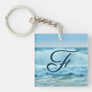 Porte-clés Monogram Ocean Wave Crashing on Shore