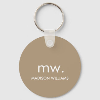 Porte-clés Monogram Pastel Élégant Design Moderne Minimaliste