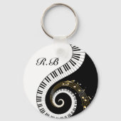 Porte-clés Monogram Piano Keys and  Musical Notes (Recto)