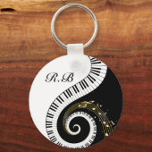 Porte-clés Monogram Piano Keys and  Musical Notes (Verso)