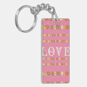 Porte-clés Monogram Rustic Daisy Floral (Devant gauche)