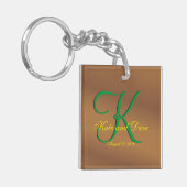 Porte-clés Monogramme 3d Pecan Bronze (Devant gauche)