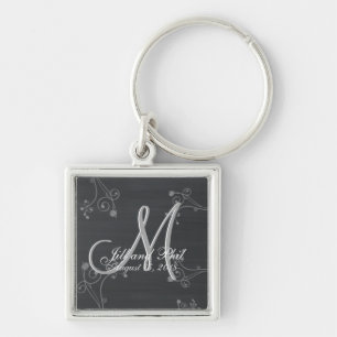 Porte-clés Monogramme 3d Rustique Chalkboard
